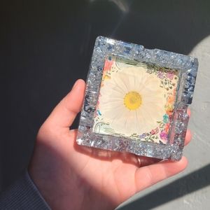 Silver Floral Ashtray